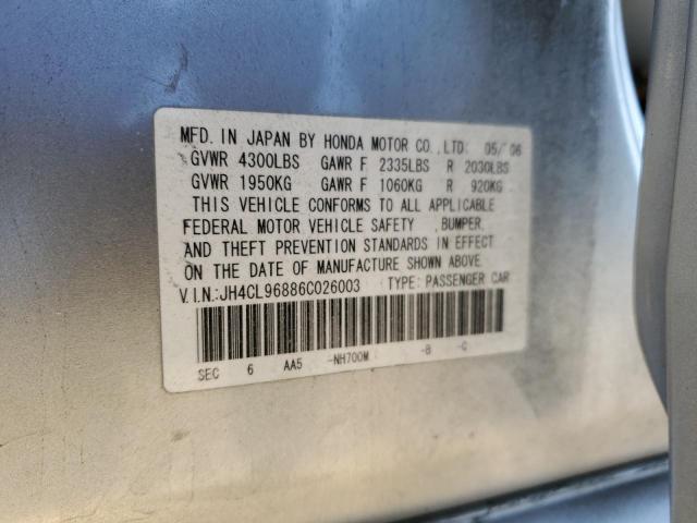 JH4CL96886C026003 - 2006 ACURA TSX SILVER photo 13