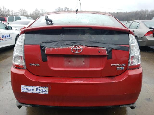 JTDKB20U177585190 - 2007 TOYOTA PRIUS RED photo 6