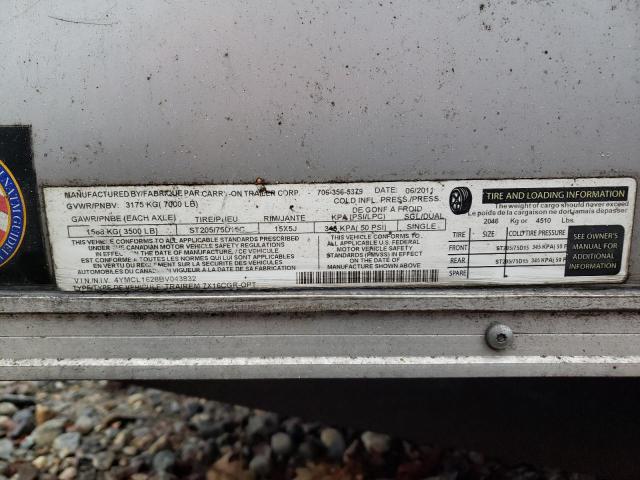 4YMCL1628BV043832 - 2011 CADK UTILIAILER Boz foto 10