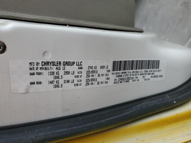 2C4RDGCG1DR523164 - 2013 DODGE GRAND CARA SXT YELLOW photo 13