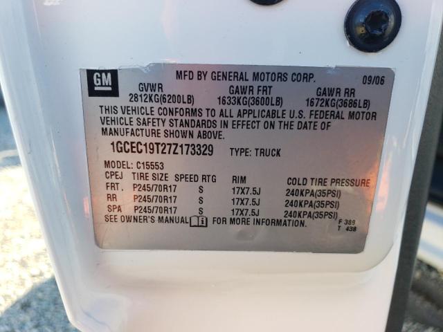 1GCEC19T27Z173329 - 2007 CHEVROLET SILVERADO C1500 CLASSIC Ağ foto 12