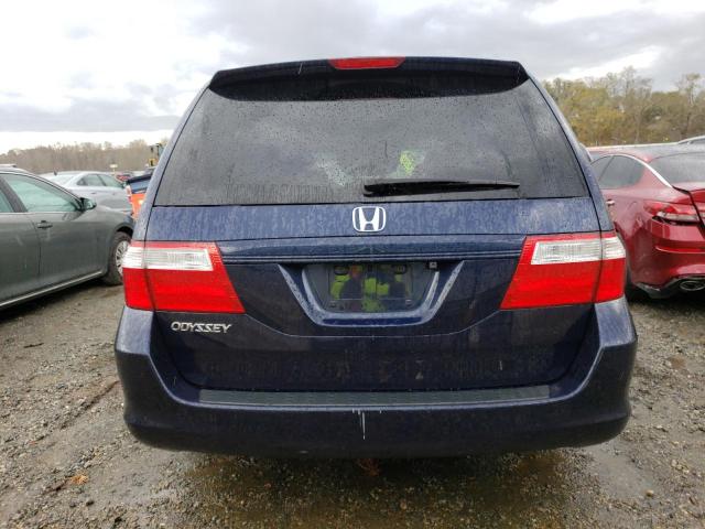 5FNRL38426B032286 - 2006 HONDA ODYSSEY EX BLUE photo 6