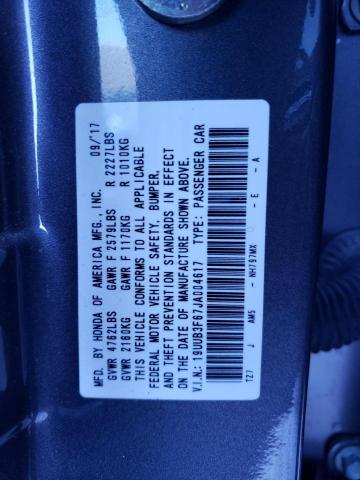 19UUB3F67JA004617 - 2018 ACURA TLX TECH+A GRAY photo 12