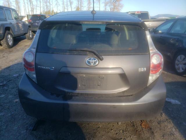 JTDKDTB3XE1083220 - 2014 TOYOTA PRIUS C GRAY photo 6