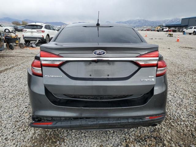 3FA6P0LU5HR182882 - 2017 FORD FUSION SE HYBRID GRAY photo 6