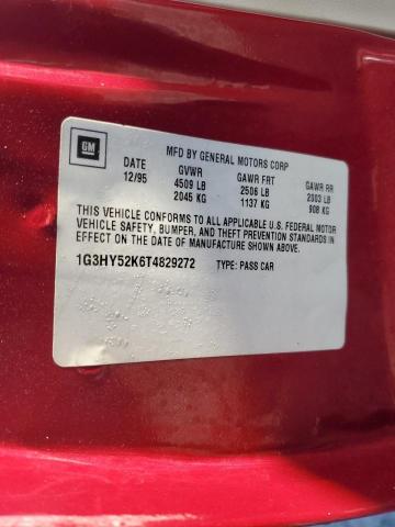 1G3HY52K6T4829272 - 1996 OLDSMOBILE LSS RED photo 12