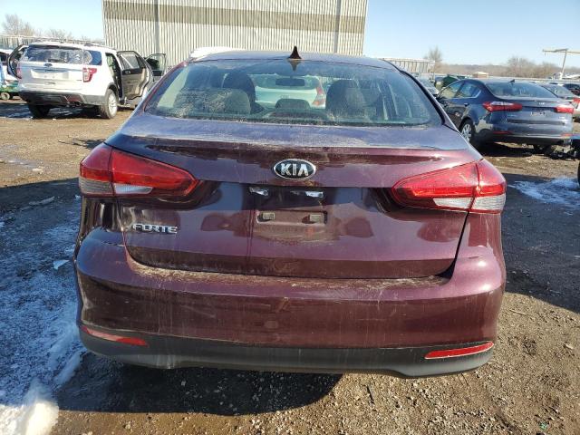 3KPFK4A72HE074868 - 2017 KIA FORTE LX MAROON photo 6