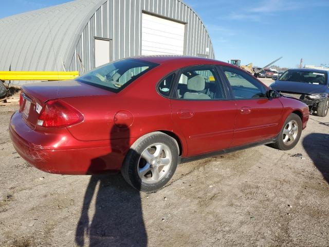 1FAFP53U5YG271923 - 2000 FORD TAURUS SE RED photo 3