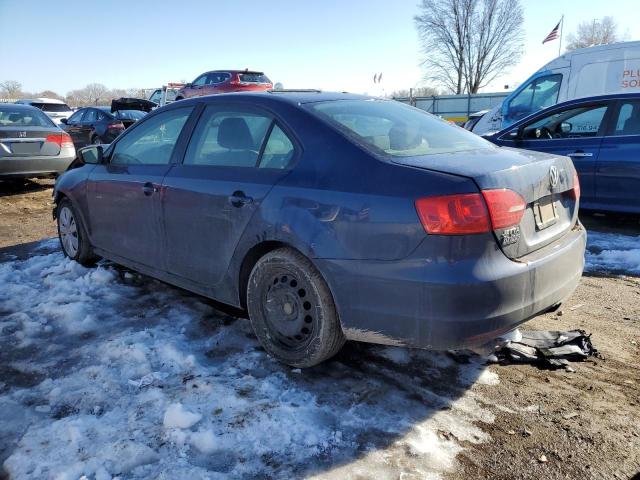 3VW2K7AJXEM367461 - 2014 VOLKSWAGEN JETTA BASE BLUE photo 2