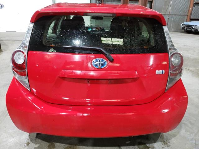 JTDKDTB3XC1016923 - 2012 TOYOTA PRIUS C RED photo 6