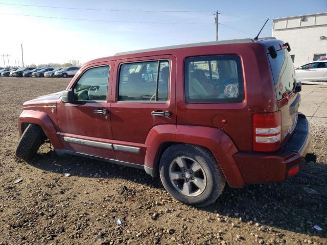 1J8GN28K28W105285 - 2008 JEEP LIBERTY SPORT MAROON photo 2