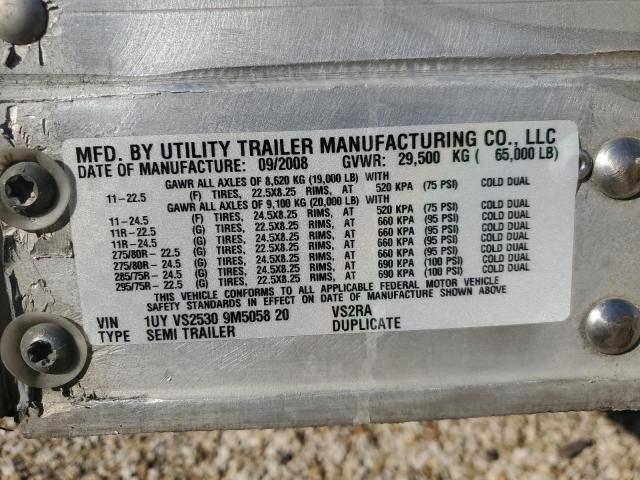 1UYVS25309M505820 - 2009 UTILITY TRAILER أبيض صورة 10