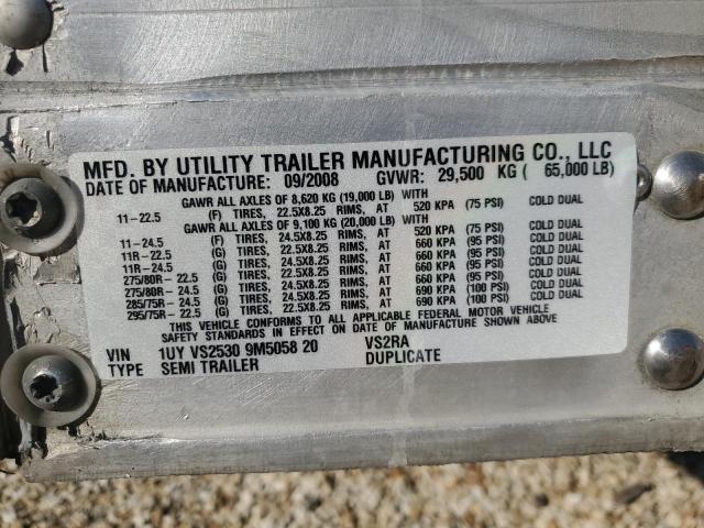 1UYVS25309M505820 - 2009 UTILITY TRAILER WHITE photo 10