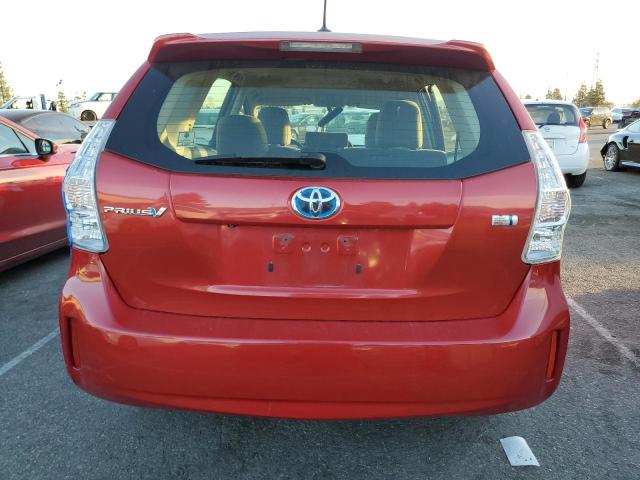 JTDZN3EU6EJ003413 - 2014 TOYOTA PRIUS V RED photo 6