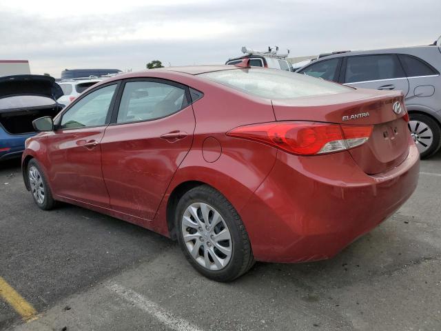 5NPDH4AE0DH178639 - 2013 HYUNDAI ELANTRA GLS BURGUNDY photo 2