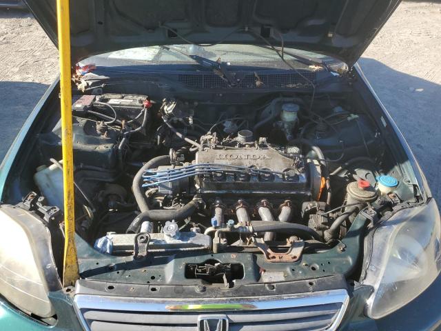 2HGEJ6615YH542810 - 2000 HONDA CIVIC BASE GREEN photo 11