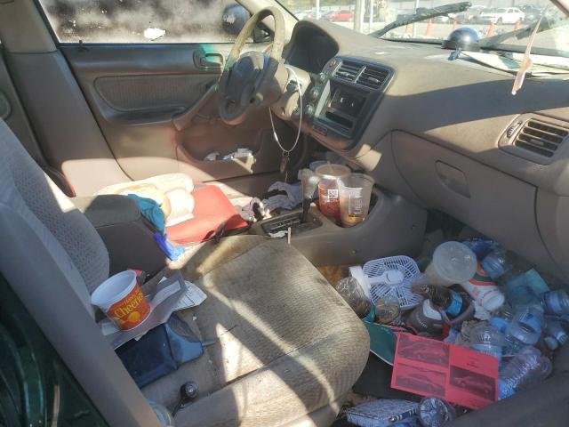 2HGEJ6615YH542810 - 2000 HONDA CIVIC BASE GREEN photo 8