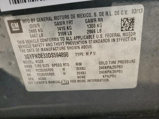 3GYFNDE33DS594890 - 2013 CADILLAC SRX PERFORMANCE COLLECTION Graphite photo 13