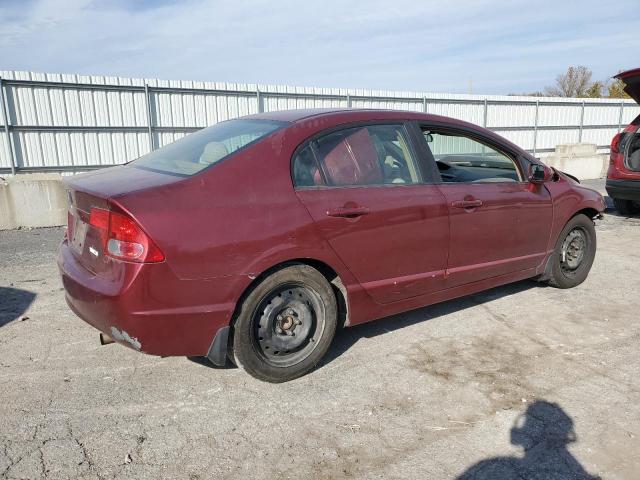 1HGFA16598L018072 - 2008 HONDA CIVIC LX RED photo 3