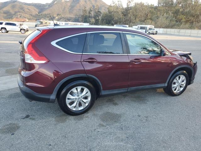 5J6RM4H7XCL024937 - 2012 HONDA CR-V EXL BURGUNDY photo 3