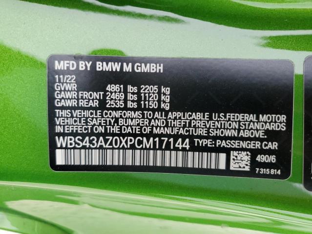 WBS43AZ0XPCM17144 - 2023 BMW M4 COMPETITION Vert photo 13