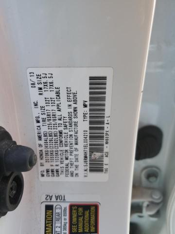 5J6RM4H71EL004210 - 2014 HONDA CR-V EXL WHITE photo 12