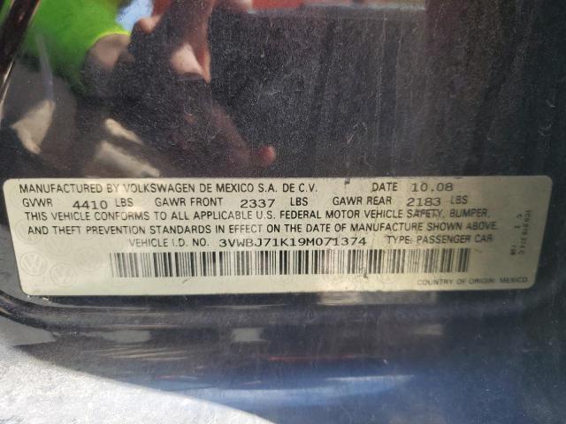 3VWBJ71K19M071374 - 2009 VOLKSWAGEN GLI შავი ფოტო 12