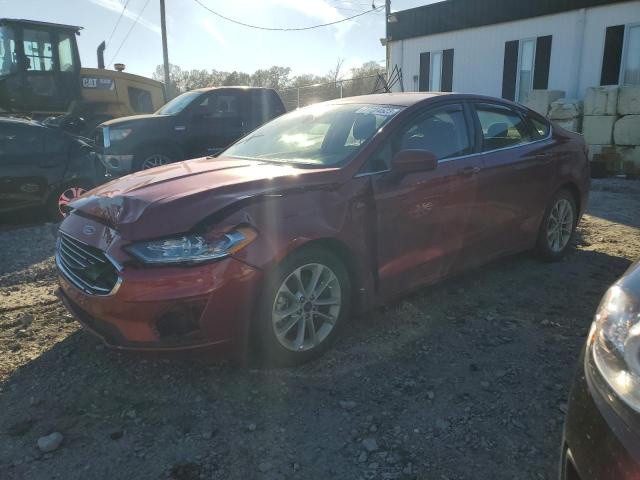 3FA6P0HD6KR160342 - 2019 FORD FUSION SE RED photo 1