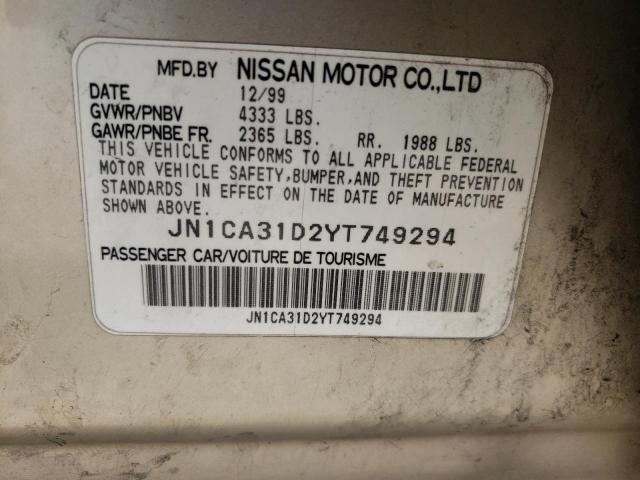 JN1CA31D2YT749294 - 2000 NISSAN MAXIMA GLE BROWN photo 12