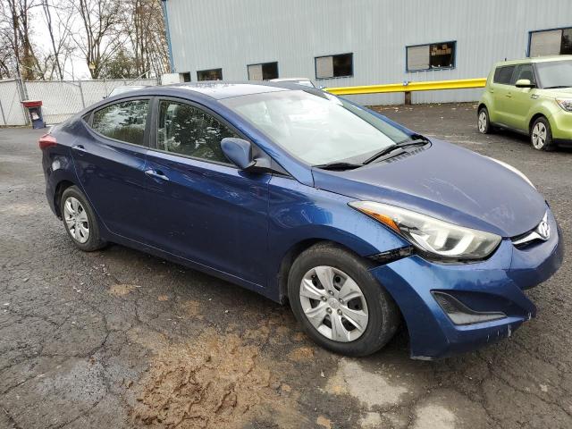 5NPDH4AE2GH707254 - 2016 HYUNDAI ELANTRA SE BLUE photo 4