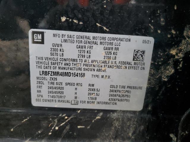 LRBFZMR48MD164168 - 2021 BUICK ENVISION PREFERRED BLACK photo 12