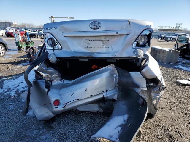 2T1BU4EEXAC294703 - 2010 TOYOTA COROLLA BASE SILVER photo 6