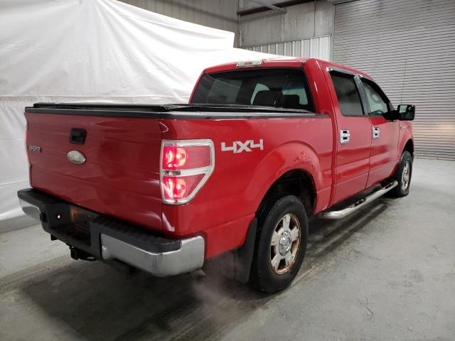 1FTRW14839FA05411 - 2009 FORD F150 SUPERCREW RED photo 3