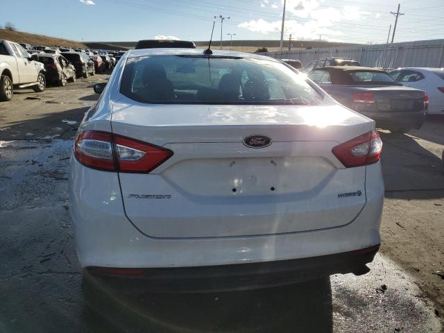 3FA6P0UU4ER329459 - 2014 FORD FUSION S HYBRID WHITE photo 6