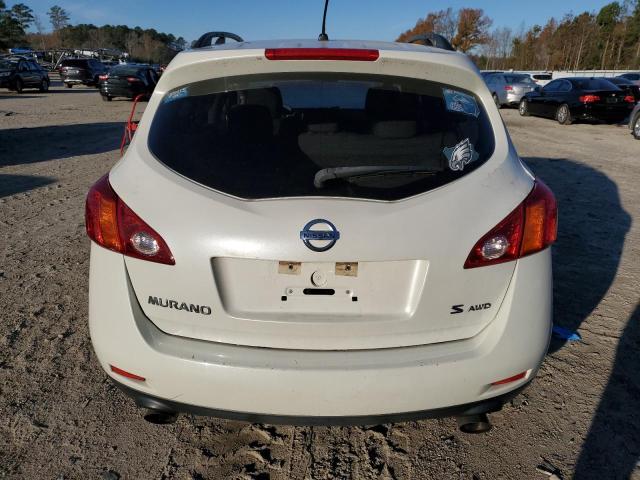 JN8AZ18W69W106458 - 2009 NISSAN MURANO S WHITE photo 6