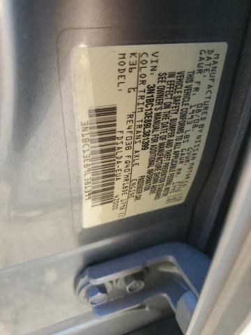 3N1BC13E89L381399 - 2009 NISSAN VERSA S SILVER photo 12