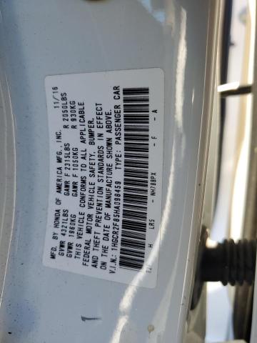 1HGCR2F85HA098459 - 2017 HONDA ACCORD EXL WHITE photo 12