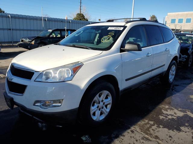 1GNKRFED4CJ282355 - 2012 CHEVROLET TRAVERSE LS WHITE photo 1