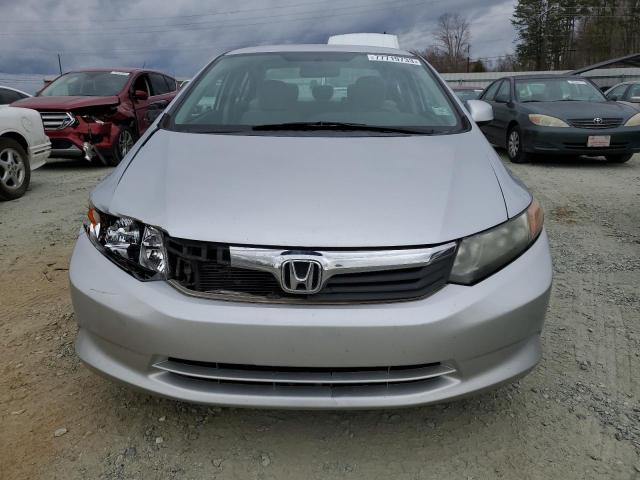 19XFB2F5XCE079448 - 2012 HONDA CIVIC LX SILVER photo 5