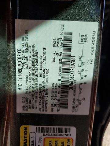 3LN6L5ECXLR607881 - 2020 LINCOLN MKZ RESERVE ნაცრისფერი ფოტო 12