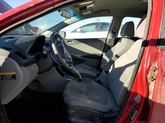 KMHCT4AE7DU519045 - 2013 HYUNDAI ACCENT GLS RED photo 7