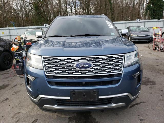 1FM5K8HT6JGC64809 - 2018 FORD EXPLORER PLATINUM BLUE photo 5