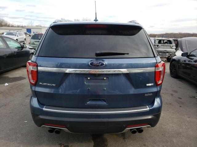 1FM5K8HT6JGC64809 - 2018 FORD EXPLORER PLATINUM BLUE photo 6