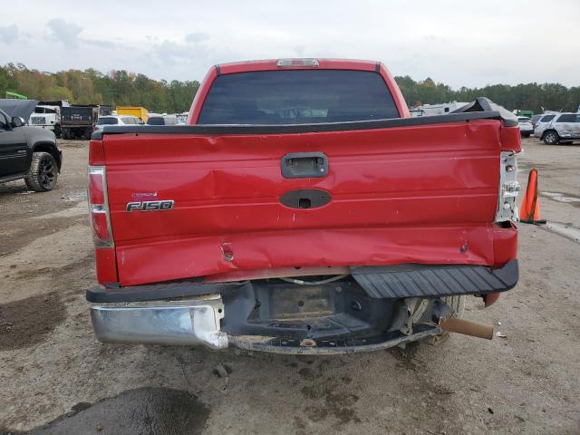 1FTEW1C88AFA61042 - 2010 FORD F150 SUPERCREW RED photo 6