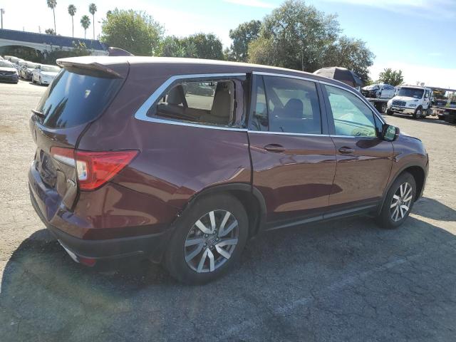 5FNYF6H57MB093367 - 2021 HONDA PILOT EXL BURGUNDY photo 3