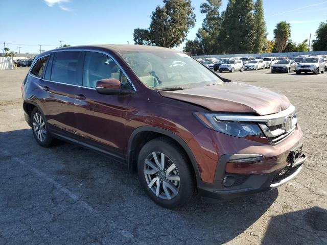 5FNYF6H57MB093367 - 2021 HONDA PILOT EXL BURGUNDY photo 4