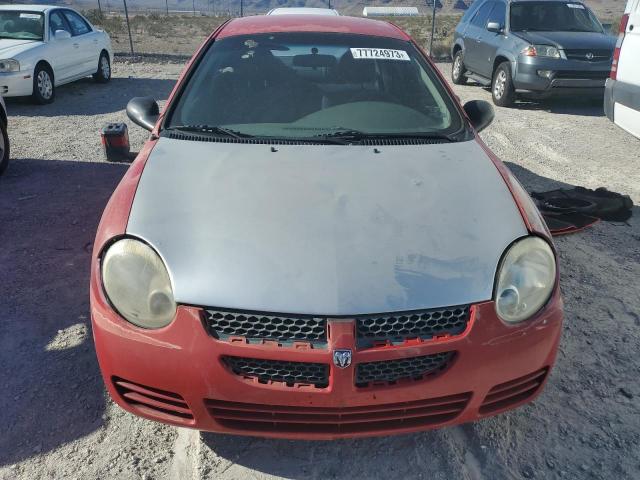 1B3ES26C94D520405 - 2004 DODGE NEON BASE RED photo 5