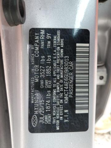 KMHCT4AE6GU983013 - 2016 HYUNDAI ACCENT SE SILVER photo 12