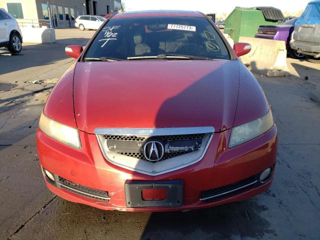 19UUA76557A005758 - 2007 ACURA TL TYPE S RED photo 5