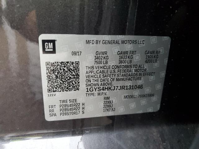 1GYS4HKJ7JR131046 - 2018 CADILLAC ESCALADE ESV LUXURY GRAY photo 14